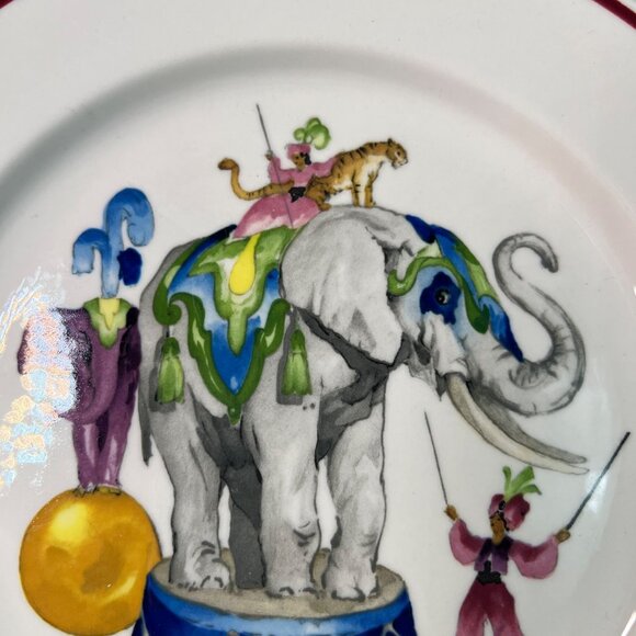 Villeroy & Boch Circus-Themed Porcelain Plate Le Cirque Elephant Ringmaster - Picture 4 of 7